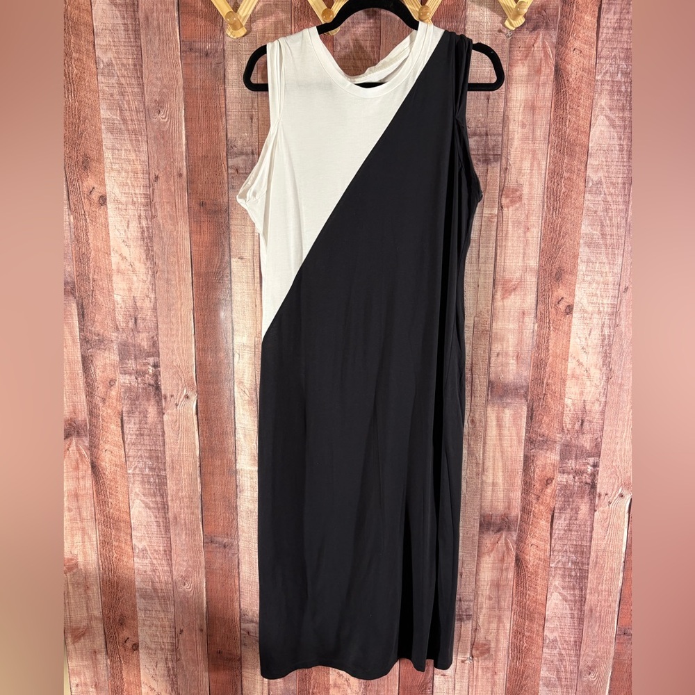 Summersalt Black And White Midi Dress‎ Size Large
